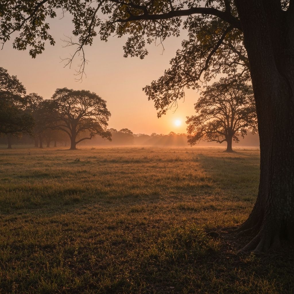 Spokojny poranek w naturze